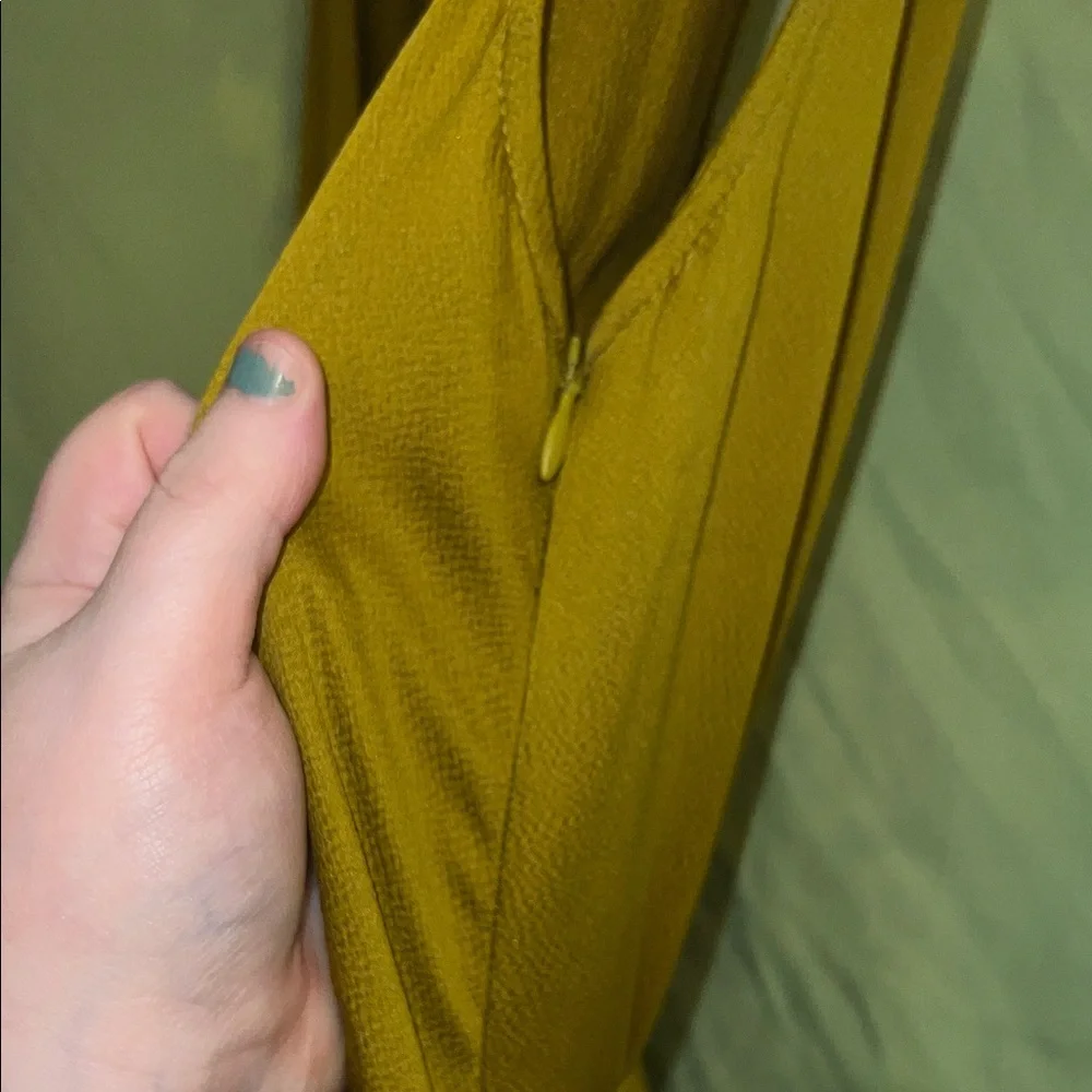 French Connection deep mustard midi Women's Dress - Picture 6 of 9